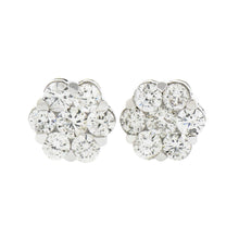 Load image into Gallery viewer, 2.00  Cts  14st Cluster Earring 14K SCREW BACK