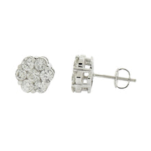 Load image into Gallery viewer, 2.00  Cts  14st Cluster Earring 14K SCREW BACK
