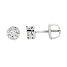 Load image into Gallery viewer, 0.35 Cts  14st Cluster Earring 14K SCREW BACK
